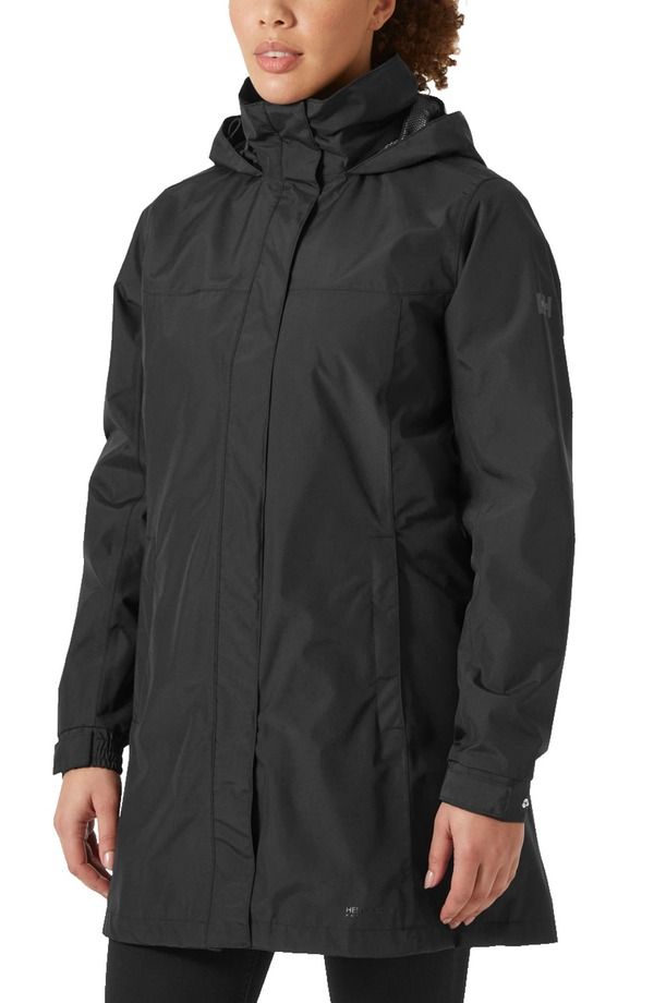 ヘリーハンセン レディース アウター ジャケット・ブルゾン Helly Hansen Aden Waterproof Hooded Longline Rain Jacket Black ブラック
