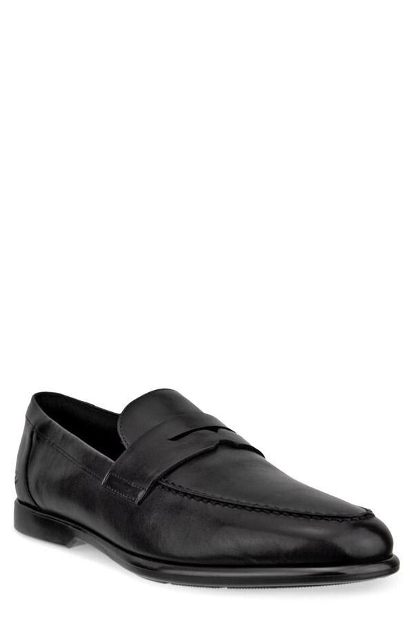 エコー メンズ シューズ ローファー ECCO Metro Verona Penny Loafer Black ブラック