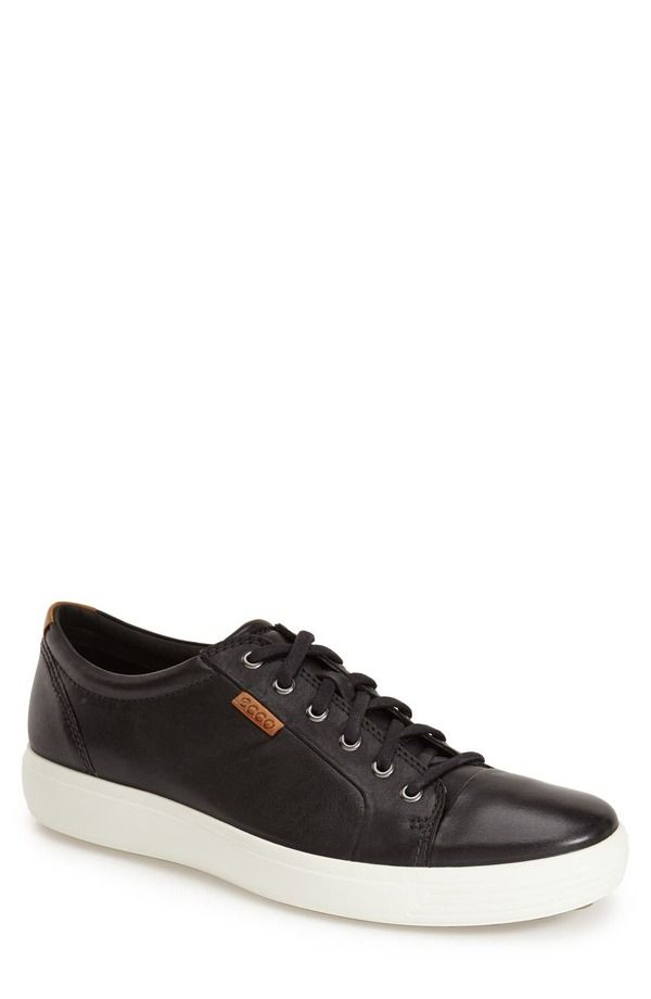 エコー メンズ シューズ スニーカー レース ECCO Soft 7 LaceUp Sneaker Black Leather ブラック