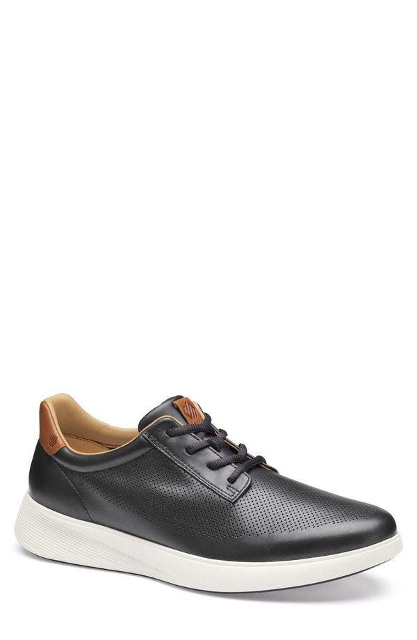 ジョンストンアンドマーフィー メンズ シューズ スニーカー Johnston Murphy Ackerson Sneaker Black Full Grain ブラック