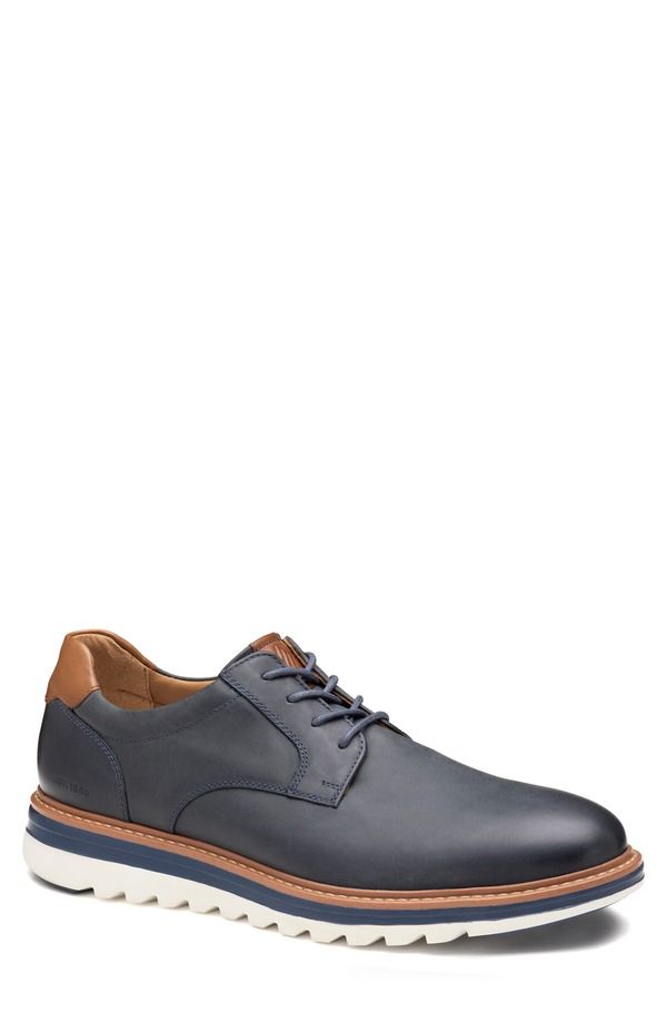ジョンストンアンドマーフィー メンズ シューズ ダービー Johnston Murphy Braxton Plain Toe Derby Navy Oiled Full Grain ネイビー