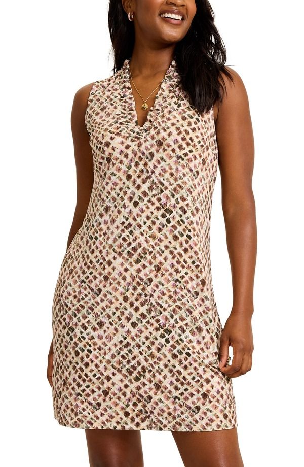 トッミーバハマ レディース トップス ワンピース ミニ ノースリーブ Tommy Bahama Carmela Gemstone Geo Sleeveless Minidress Coconut