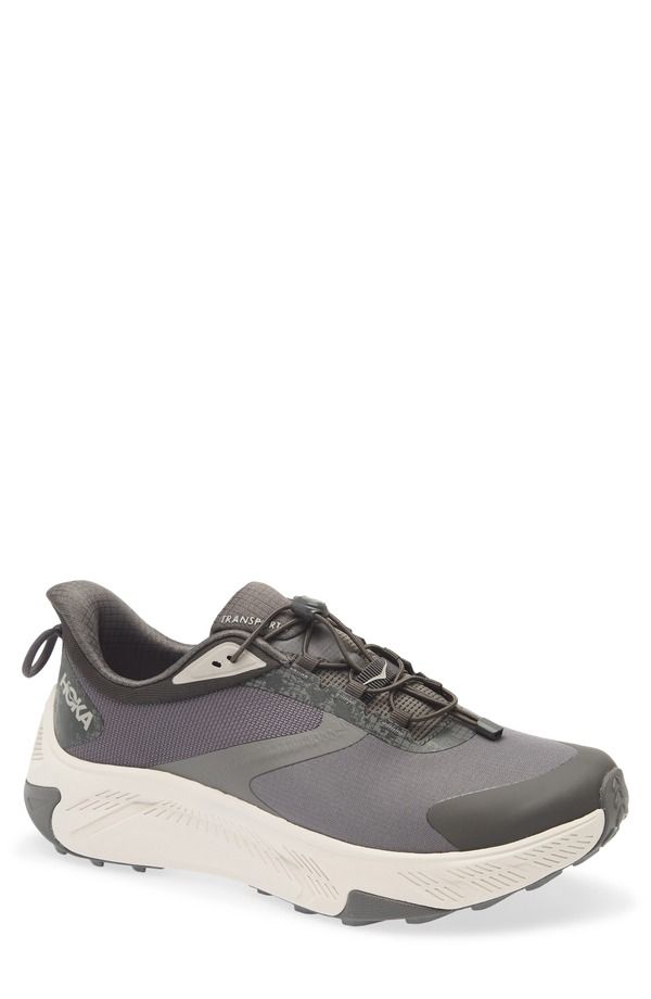 ホカオネオネ メンズ シューズ スニーカー HOKA Transport 2 Waterepellent Hiking Sneaker Gravel Stucco