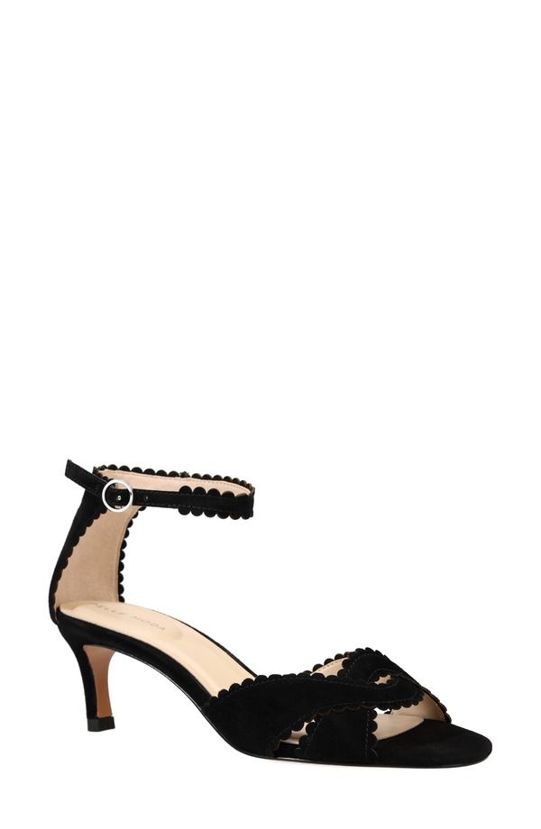 ペレモーダ レディース シューズ ヒール サンダル アンクル Pelle Moda Umelo Kitten Heel Ankle Strap Sandal Black ブラック