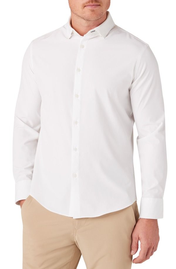 ミズンメイン メンズ トップス シャツ MizzenMain Leeward Solid NoTuck ButtonUp Shirt White ホワイト