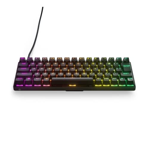 SteelSeries ゲーミングキーボード ミニサイズ Apex 9 Mini JP 有線 日本語配列 レスポンスタイム0.2ms 搭載 アクチュエーションポイント1.0mm設定可能 OptiPoint光学スイッチ 高耐久 64830 ブラ 52794973