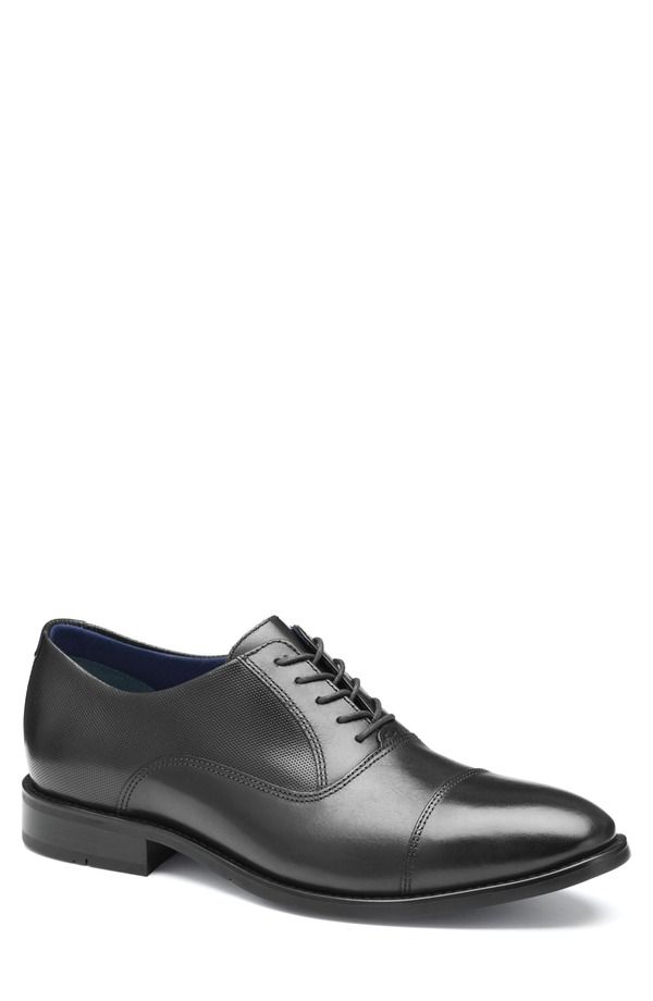 ジョンストンアンドマーフィー メンズ シューズ オックスフォード キャップ Johnston Murphy Landry Cap Toe Oxford Black Full Grain ブラック