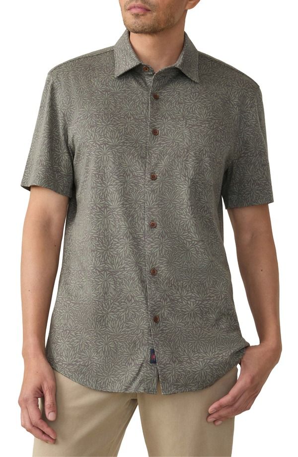ファレティ メンズ トップス シャツ Faherty Hermosa Short Sleeve ButtonUp Shirt Olive Frond オリーブ 32,370円
