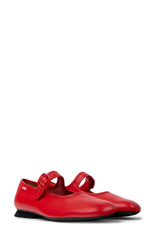 カンペール レディース シューズ パンプス Camper Casi Myra Mary Jane Flat Medium Red レッド