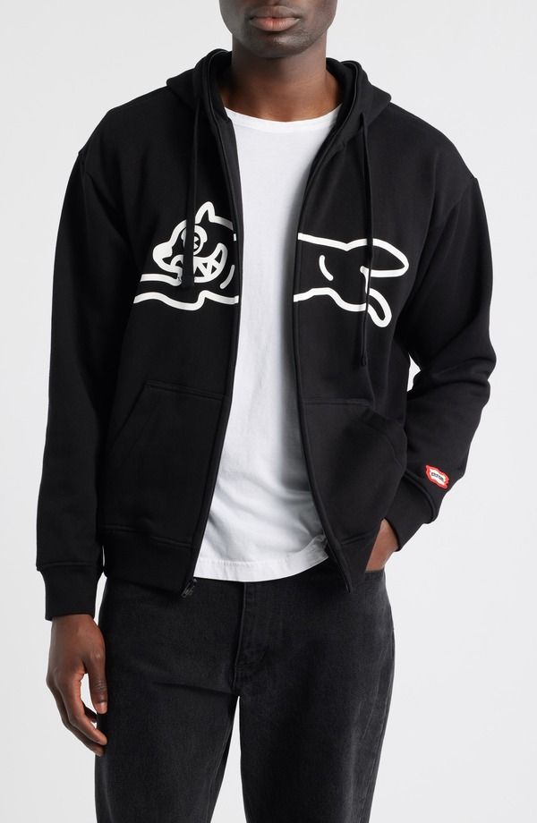 アイスクリーム メンズ アウター パーカー・スウェット グラフィック ICECREAM Zippy Graphic Zip Hoodie Black ブラック