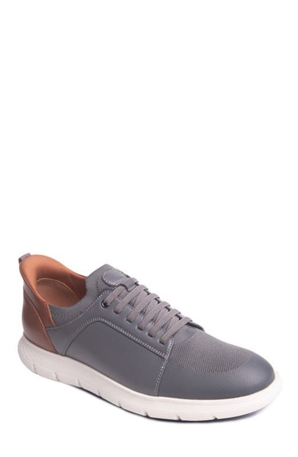 マークジョセフニューヨーク メンズ シューズ スニーカー レザー Marc Joseph New York Newbury Street Hands Free Technology Lightweight Leather Sneaker Grey Napa L