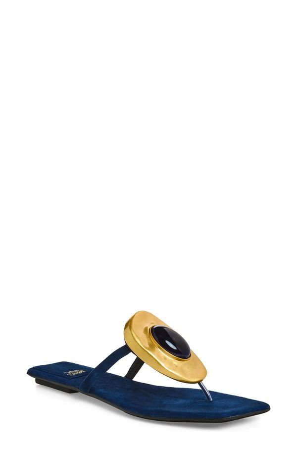 ジェフリー キャンベル レディース シューズ サンダル Jeffrey Campbell Bazaar Flip Flop Navy Suede Combo ネイビー