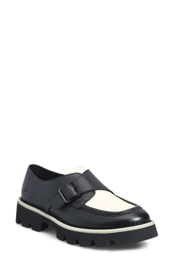 バーン レディース シューズ パンプス モンクストラップ モンク Brn Sammi Spectator Monk Strap Shoe Black Leather Combo ブラック