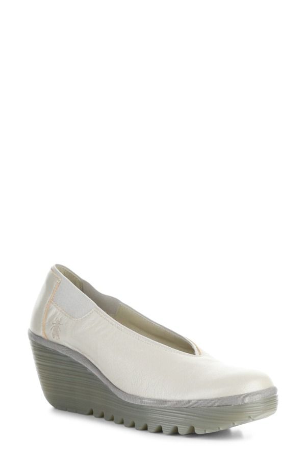 フライロンドン レディース シューズ ヒール Fly London Yoza Wedge Ballet Shoe Silver Borgogna シルバー