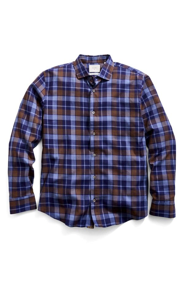 ビリーレイド メンズ トップス シャツ コットン Billy Reid Hutcheson Standard Fit Plaid Cotton Twill ButtonUp Shirt Carbon Blue Multi ブルー