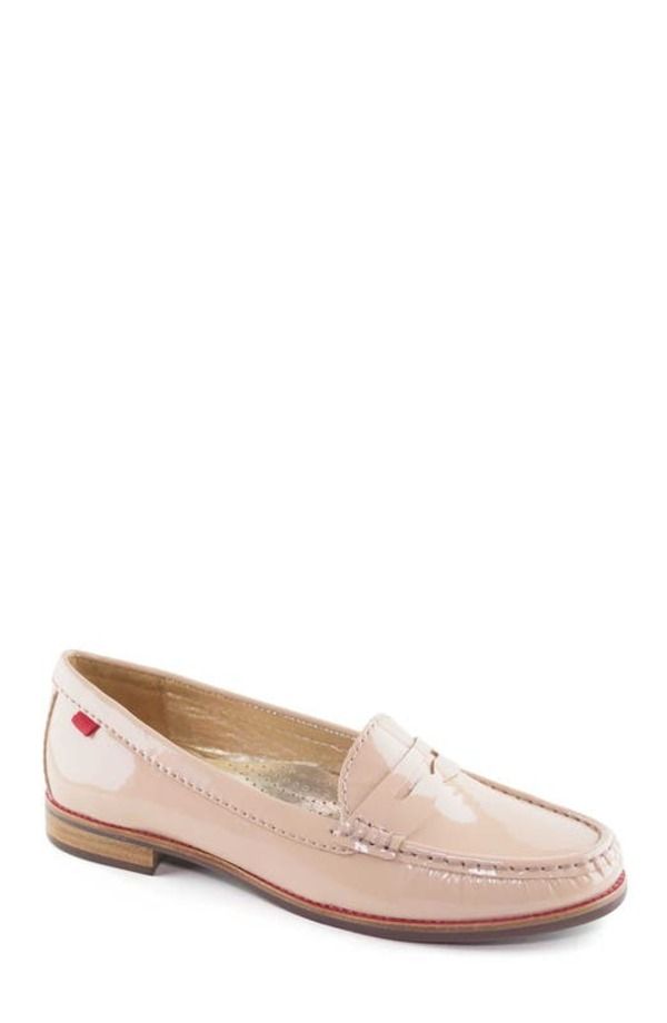 マークジョセフニューヨーク レディース シューズ スリッポン・ローファー レザー Marc Joseph New York East Village Patent Leather Penny Loafer Nude Patent