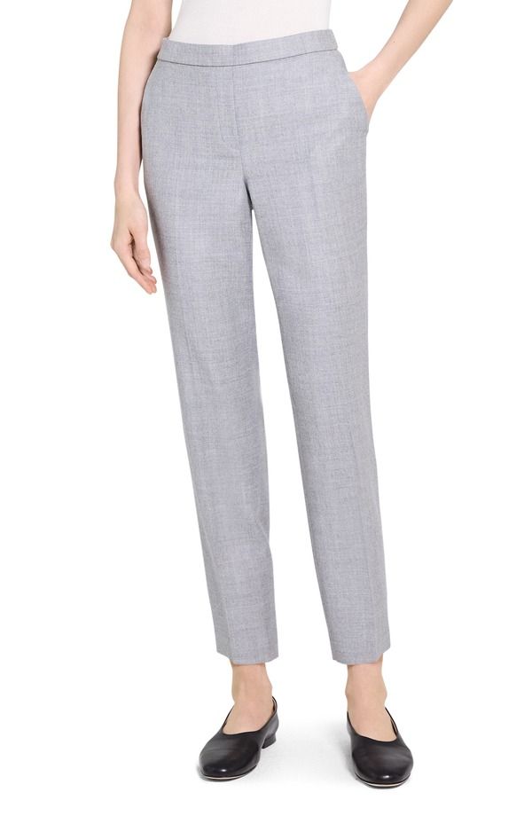 セオリー レディース ボトムス レギンス パンツ Theory Sleek Flannel Treeca PullOn Pants New Light Heather ヘザー