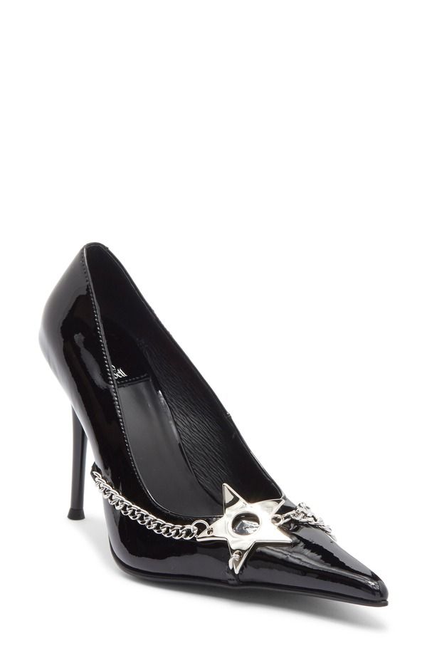 ジェフリー キャンベル レディース シューズ パンプス Jeffrey Campbell Etolie Pump Black Patent Silver ブラック