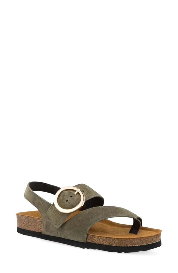 ナオト レディース シューズ ヒール サンダル Naot Baltimore Slingback Sandal Hunter Green Suede グリーン