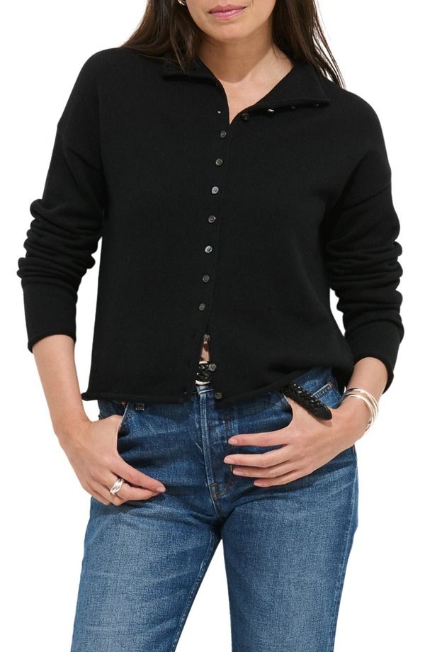 アレックスミル レディース アウター パーカー・スウェット コットン カーディガン Alex Mill Taylor Cotton Cashmere Cardigan Black ブラック