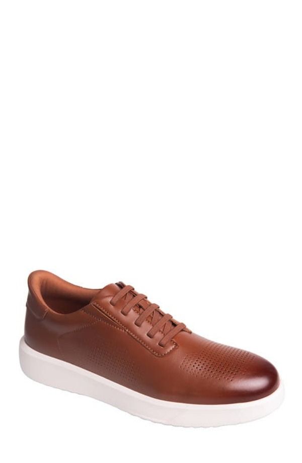 マークジョセフニューヨーク メンズ シューズ スニーカー レザー Marc Joseph New York Harboroad Hands Free Technology Lightweight Leather Perforated Sneaker Cogna
