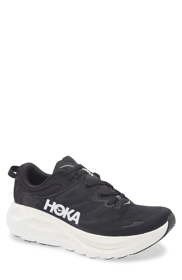 ホカオネオネ メンズ シューズ スニーカー HOKA Gaviota 6 Stability Running Shoe Black White ホワイト