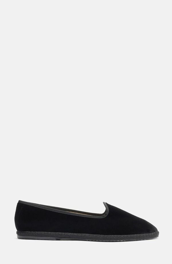 スカロッソ メンズ シューズ スリッポン・ローファー SCAROSSO Valentino Slippers Black Velvet ブラック