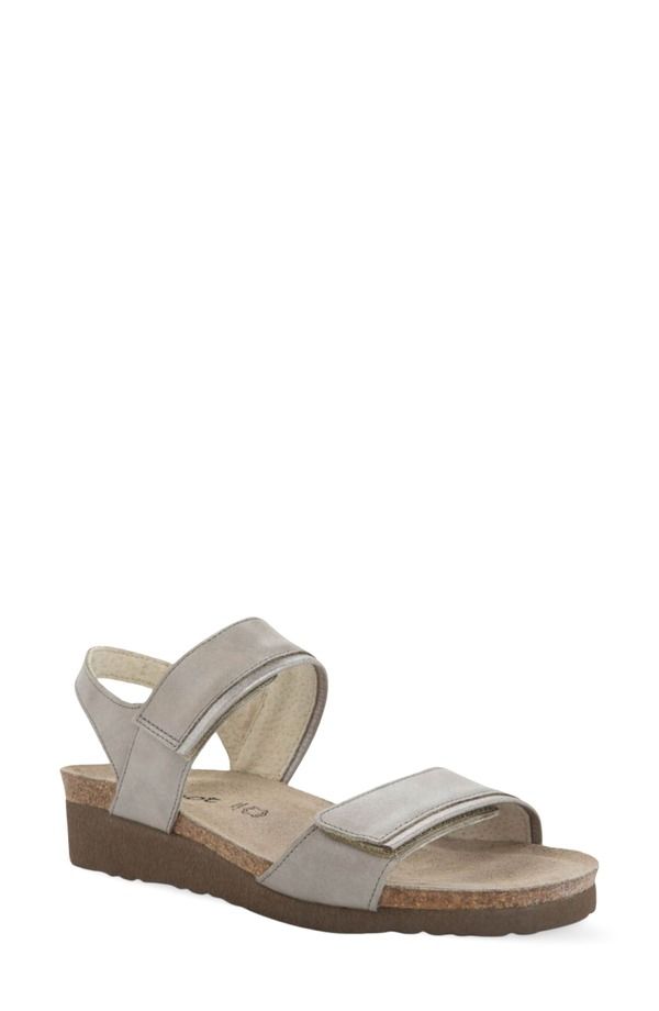 ナオト レディース シューズ ヒール サンダル Naot Aisha Wedge Sandal Titanium Leather W Silver シルバー