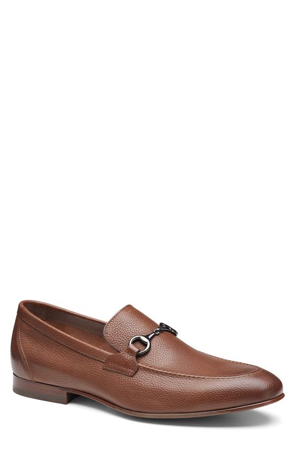 ジョンストンアンドマーフィー メンズ シューズ ローファー Johnston Murphy Higgins Bit Loafer Tan Full Grain タン