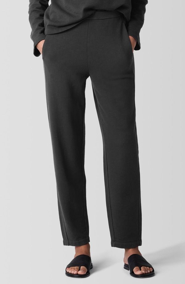 エイリーンフィッシャー レディース ボトムス レギンス パンツ コットン アンクル Eileen Fisher Slouch Organicotton Ankle Pants Washed Black ブラック