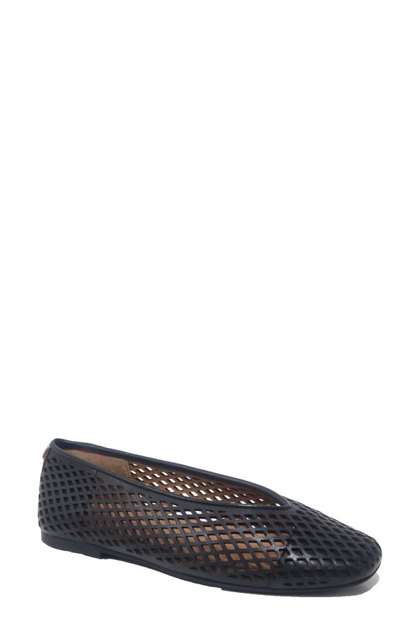 ジェントルソウルズ レディース シューズ パンプス Gentle Souls Willow Perf Ballet Flat Black Leather ブラック