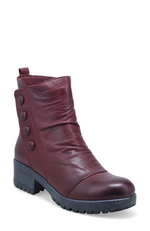 ミズムーズ レディース シューズ ブーツ・レインブーツ ヒール Miz Mooz Dallis Block Heel Bootie Wine ワイン