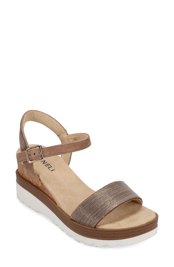 ベネリ レディース シューズ ヒール プラットフォーム サンダル VANELi Cedra Platform Wedge Sandal Military Suede