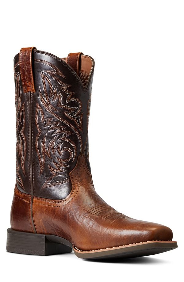 アリアト メンズ シューズ ブーツ・レインブーツ Ariat Sport Herdsman Square Toe Cowboy Boot Peanut Butter Chaga Brown ブラウン