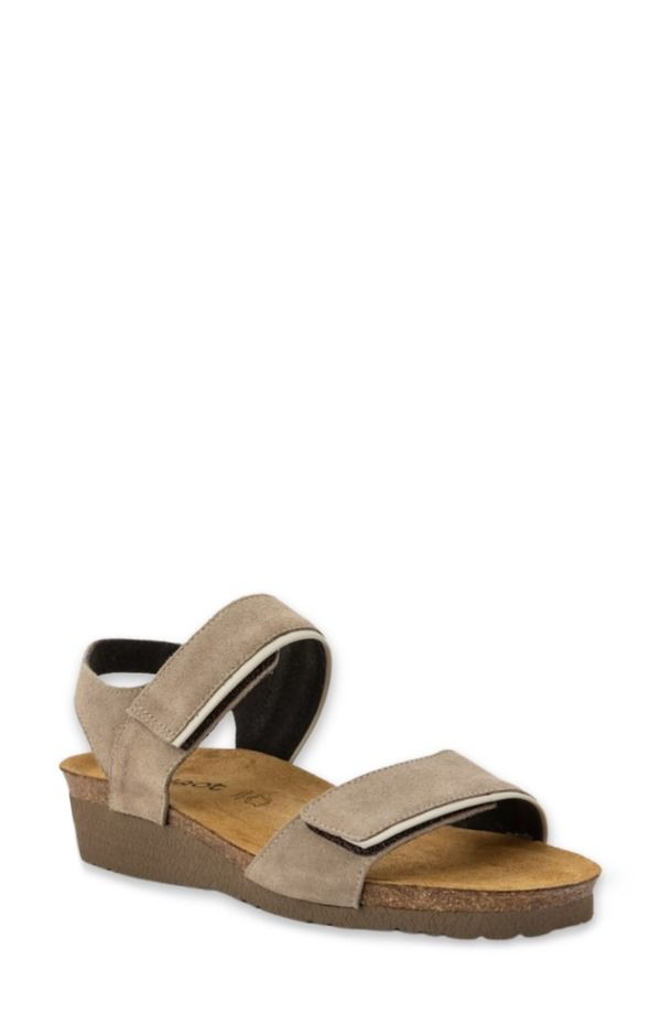ナオト レディース シューズ ヒール サンダル Naot Aisha Wedge Sandalmond Suede Soft Ivory アイボリー