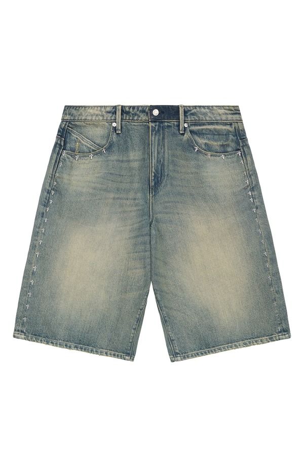 アールティーエー メンズ ボトムス デニムパンツ ショートパンツ RtA Gustavoversize Denim Bermuda Shorts Dawn Wave デニム