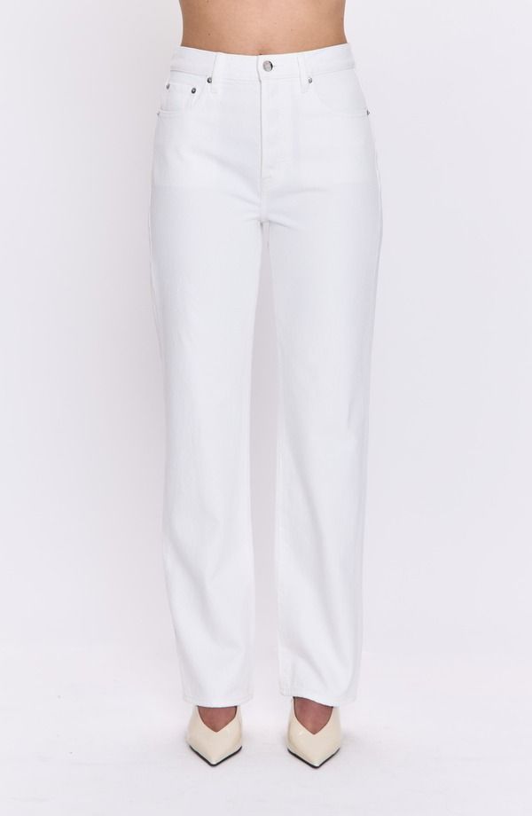 ピストーラ レディース ボトムス デニムパンツ ストレート ジーンズ Pistola Cassie High Rise Straight Leg Jeans Paper White ホワイト