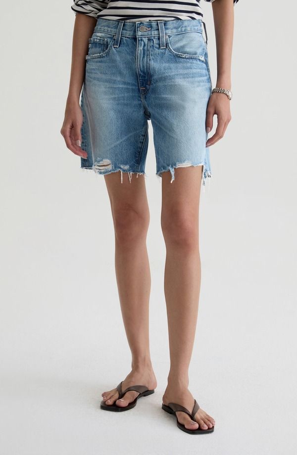 エージー レディース ボトムス デニムパンツ ショートパンツ AG ExBoyfriend Mid Thigh Denim Cutoff Shortsierra Meadow デニム