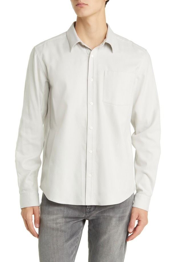 フレーム メンズ トップス シャツ コットン FRAME Brushed Cotton Blend ButtonUp Shirt Oatmeal オートミール