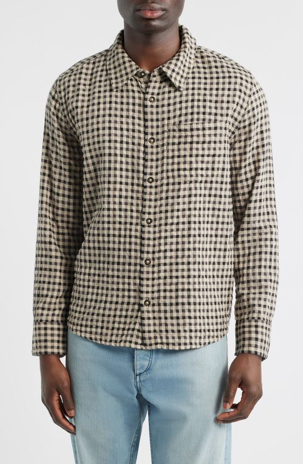 コリドー メンズ トップス シャツ Corridor Fall Check ButtonUp Shirt Natural チェック