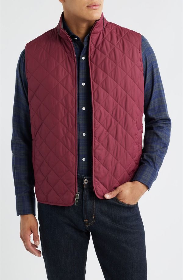ピーター・ミラー メンズ アウター ジャケット・ブルゾン キルティング ベスト Peter Millar Essex Wateresistant Quilted Vest Autumn Foliage