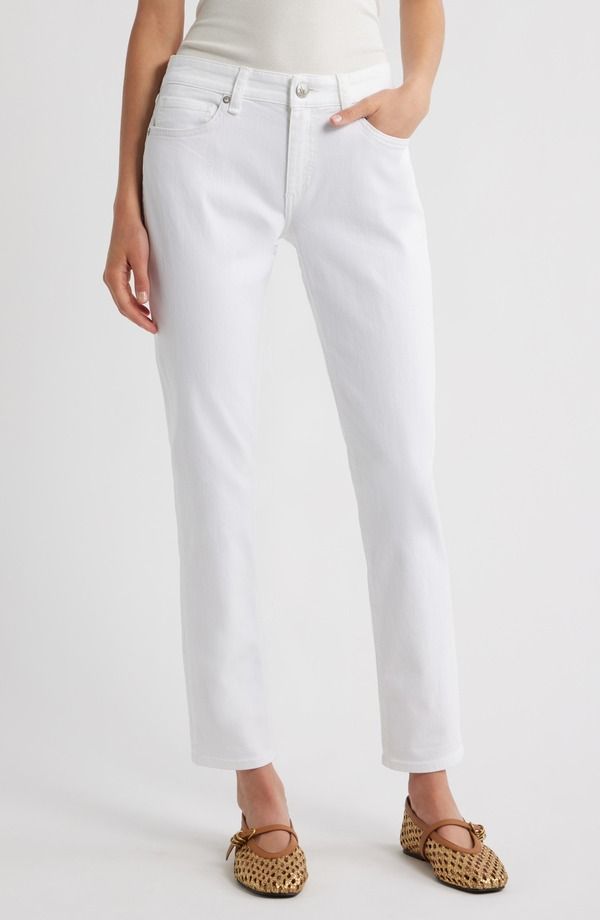 ラグアンドボーン レディース ボトムス デニムパンツ ローライズ ジーンズ rag bone Dre Low Rise Slim Boyfriend Jeans Opticwht