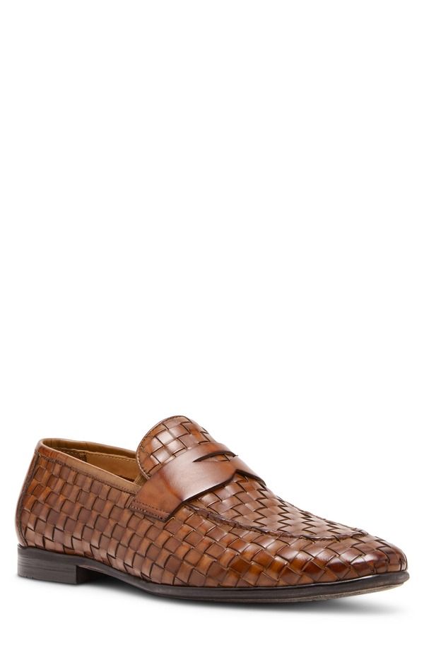 スティーブ マデン メンズ シューズ ローファー Steve Madden Playa Woven Penny Loafer Tan タン