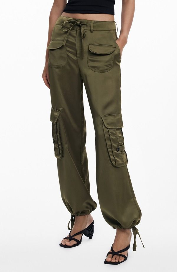 デジグアル レディース ボトムス カジュアルパンツ カーゴパンツ Desigual Cargo Pants Military Green グリーン