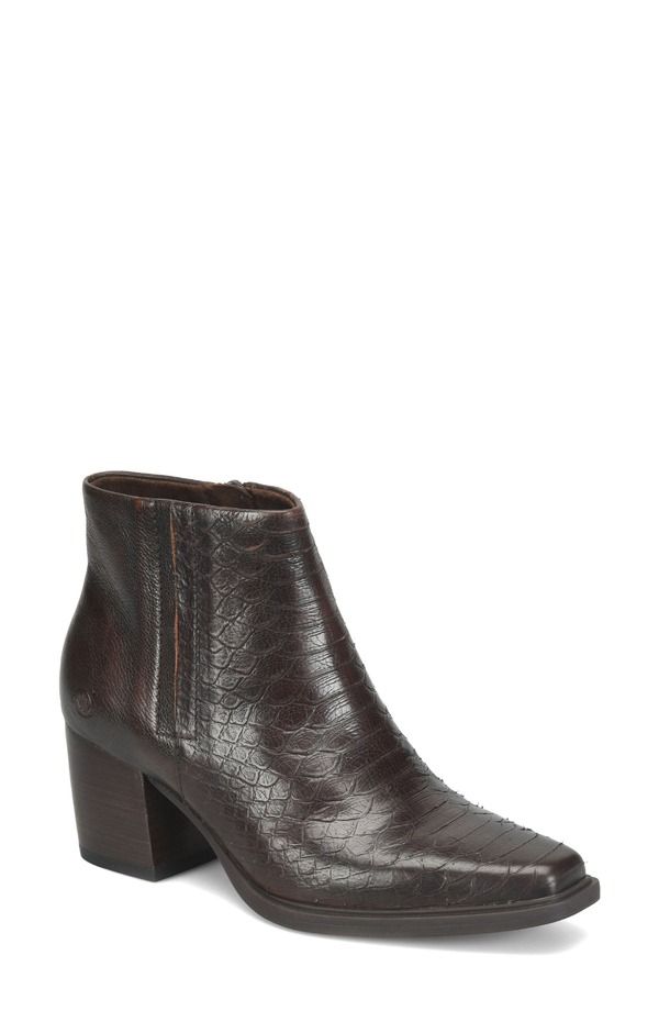 バーン レディース シューズ ブーツ・レインブーツ Brn Aiken Bootie Brown Snake ブラウン
