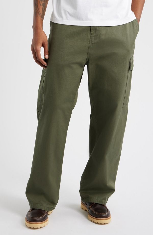 カーハート メンズ ボトムス カジュアルパンツ カーゴパンツ コットン Carhartt Work In Progress Brady Cotton Twill Cargo Pants Leaf Rinsed