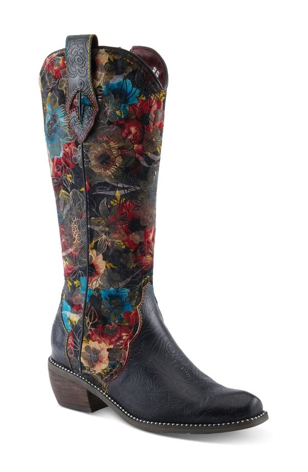 スプリングステップ レディース シューズ ブーツ・レインブーツ LArtiste by Spring Step Rodeoqueen Knee High Western Boot Black Multi ブラック 38,870円