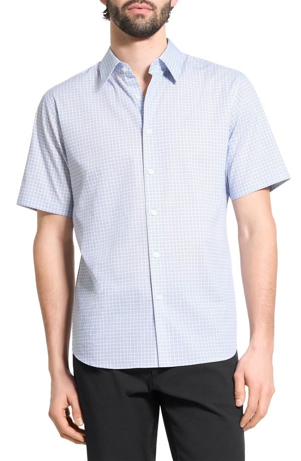 セオリー メンズ トップス シャツ Theory Irving Short Sleeve ButtonUp Shirt Olympic Multi マルチカラー