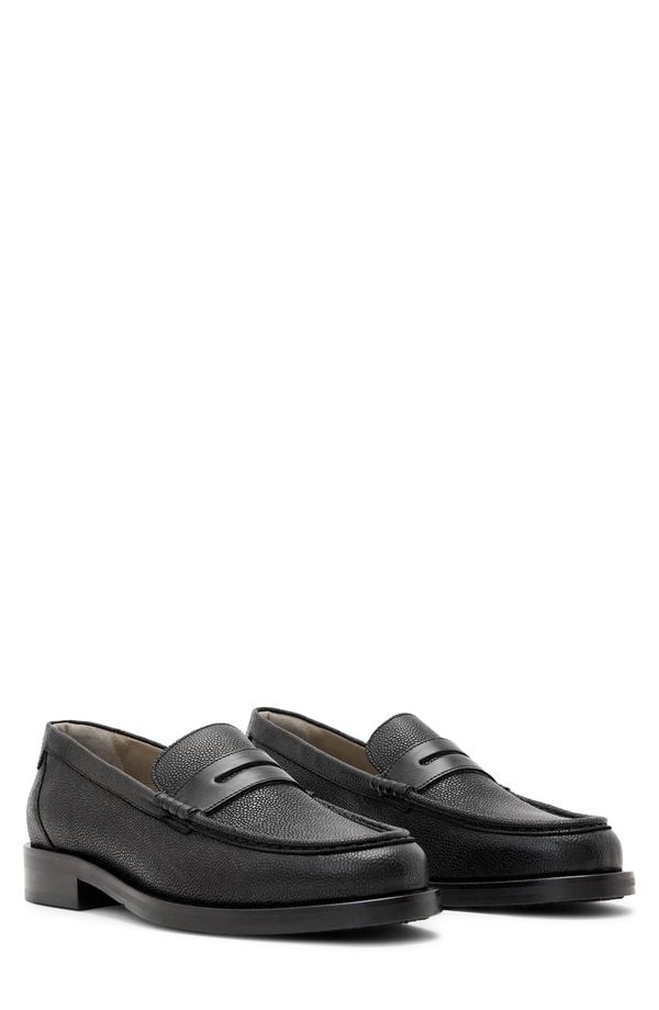 オールセインツ メンズ シューズ ローファー AllSaints Bloom Penny Loafer Black Grain ブラック