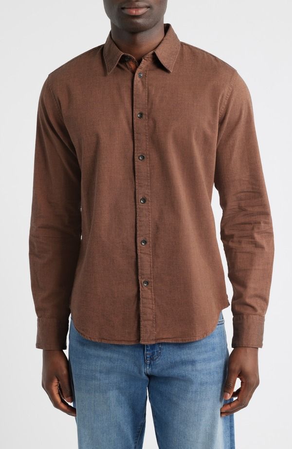 ラグアンドボーン メンズ トップス シャツ コットン rag bone Tomlin Cotton Dobby ButtonUp Shirt Rust ラスト
